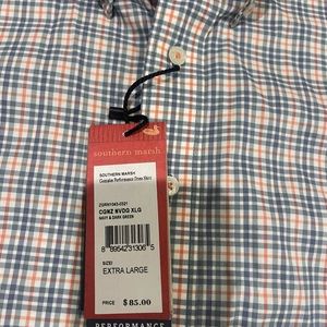 NWT Southern Marsh Mens Button Up plaid shirt. Size XL